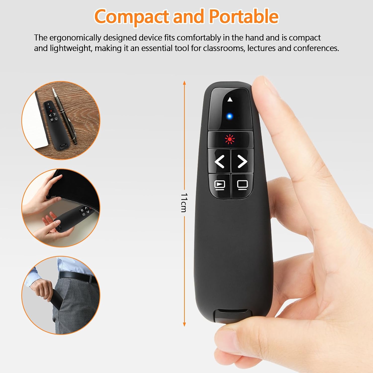 Télécommande de Présentation Sans Fil Pointeur Laser, Portée 15M - جهاز العرض والمؤشر اللاسلكي للتقديم والاجتماعات - Électronique - صورة 3
