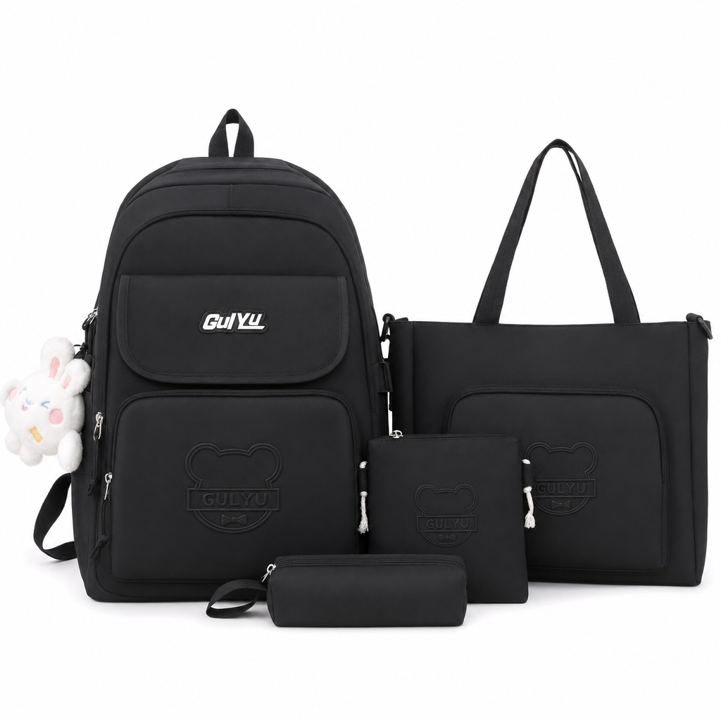 Cartable Scolaire 4 en 1 GUIYU – Sac à Dos + Sac Cabas + Pochette + Trousse - Back to School - صورة 3