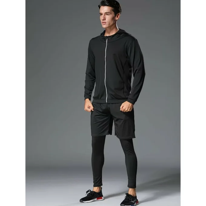 Ensemble de Sport Homme 5 Pièces Un Seul Ensemble Pour Les 4 Saison -بدلة رياضية رجالية متكاملة 5 قطع - Sport - صورة 5