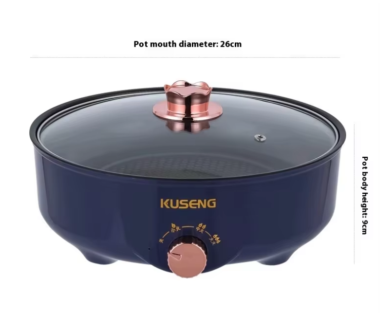Poêle et Marmite Électrique Multifonctionnelle 26cm Anti-Adhésif 3 Niveaux de Chauffe - مقلاة ووعاء الطهي الكهربائي متعدد الوظائف - Cuisine - صورة 3