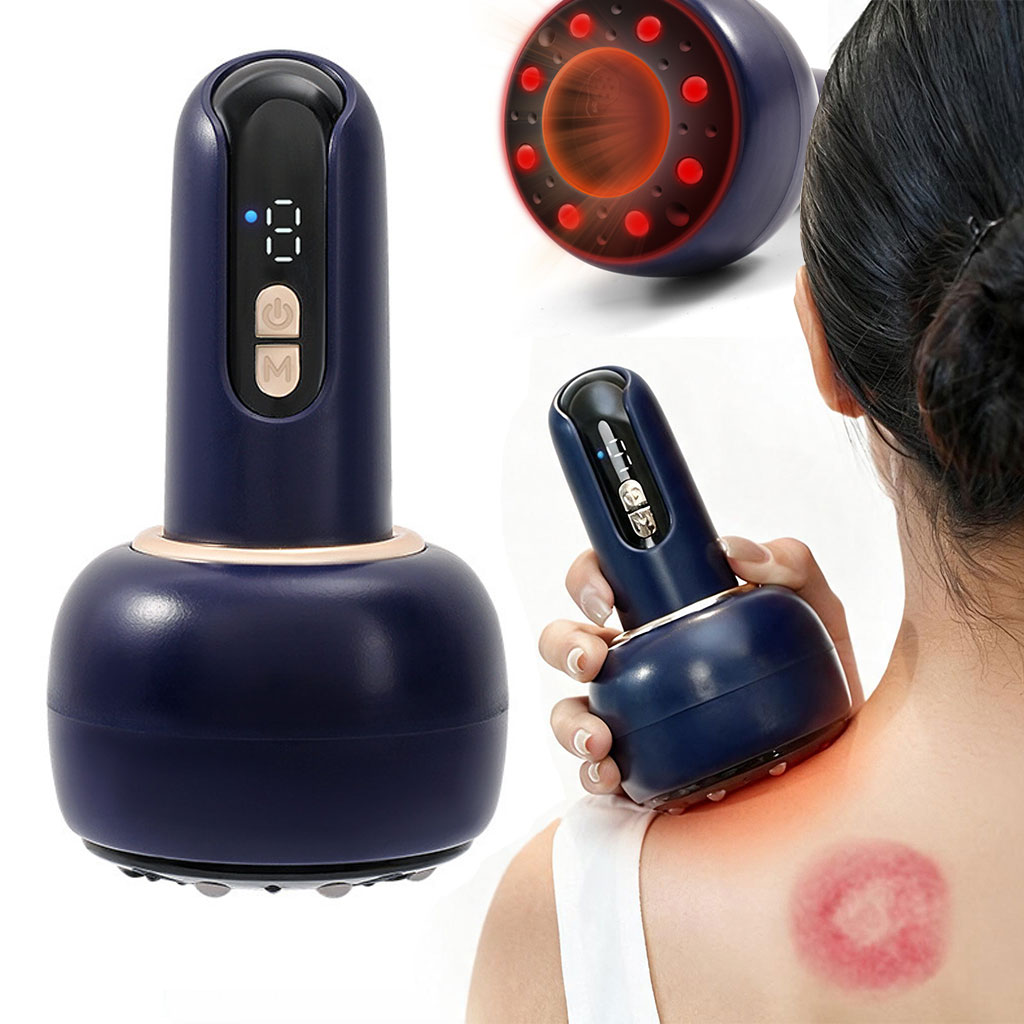 Appareil de Massage Ventouse Électrique et Scraping 3en1 Aspiration Réglable 9 Niveaux - 1 جهاز الحجامة والتدليك الكهربائي الذكي 3 في