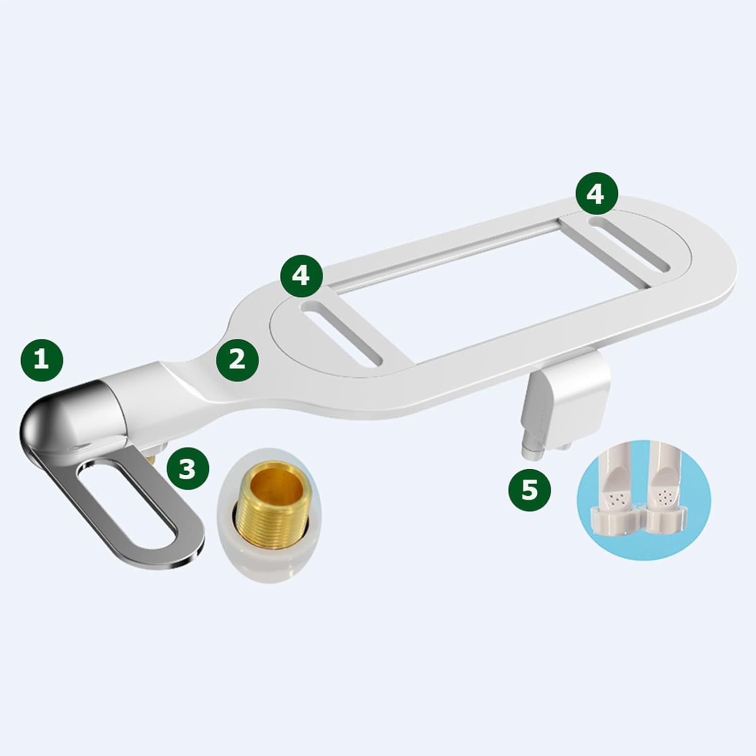 Bidet pour Toilettes Intelligent à Double Buse Fixation Ultra-Mince Autonettoyant - ملحق شطاف المرحاض الذكي بنظام الرش المزدوج - Maison - صورة 4