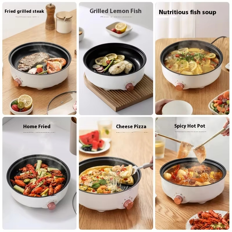 Poêle et Marmite Électrique Multifonctionnelle 26cm Anti-Adhésif 3 Niveaux de Chauffe - مقلاة ووعاء الطهي الكهربائي متعدد الوظائف - Cuisine - صورة 2
