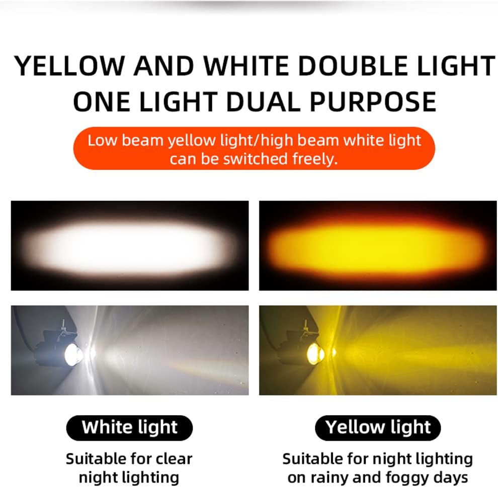 Projecteur LED Ultra Puissant Pour Moto et Véhicule Étanche IP67 DC 12V-80V, 3 Modes d'Éclairage - كشاف إضاءة ليد عالي القوة للمركبات والدراجات النارية - Accessoires Auto/Moto - صورة 6
