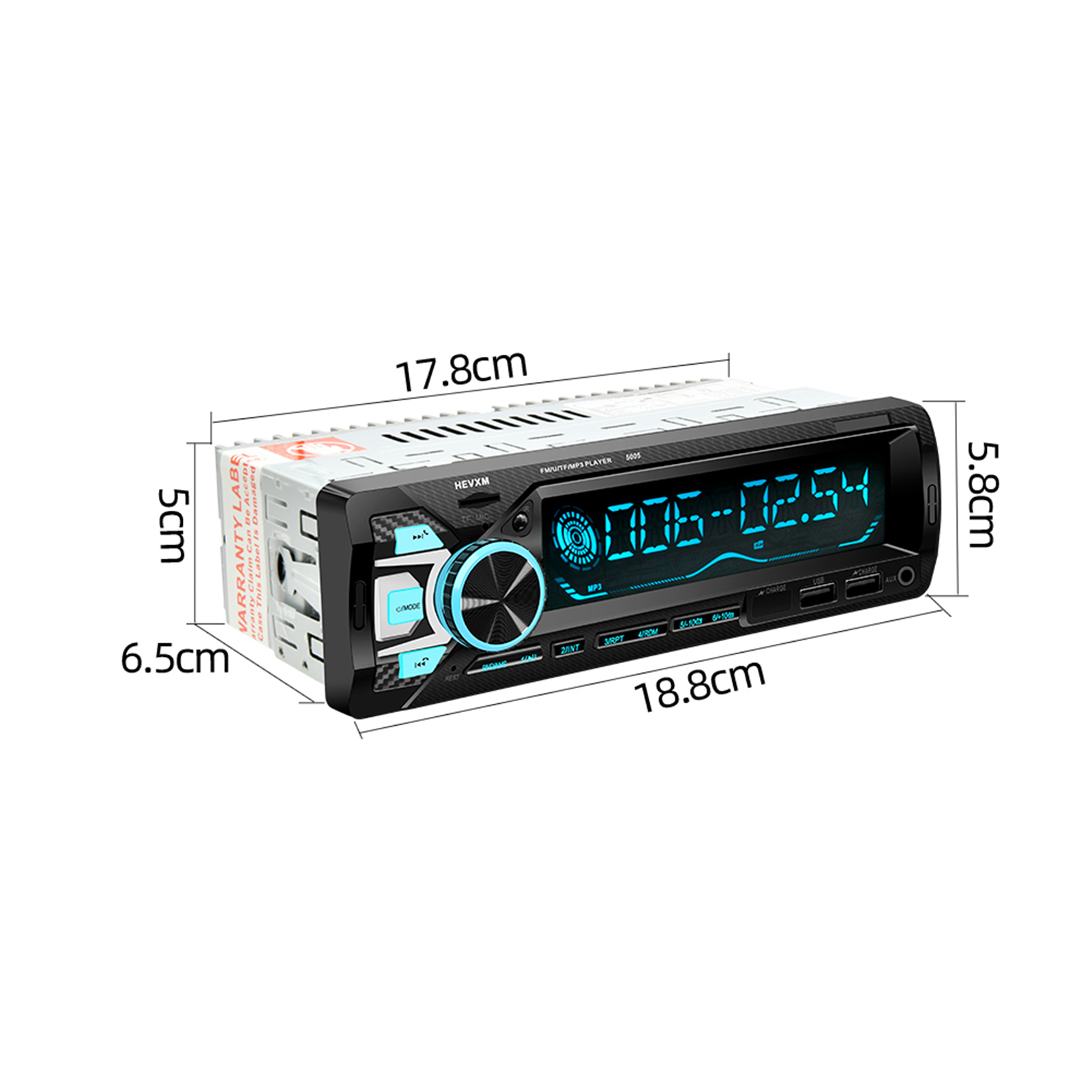 Autoradio Bluetooth 1DIN 7 Couleurs LED et Charge Rapide 2.1A Pioneer 9900 - راديو سيارة بلوتوث - Accessoires Auto/Moto - صورة 9
