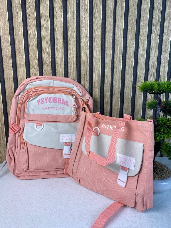 Sac à Dos Multifonctionnel Kawaii Grand Volume Imperméable et Résistant 5Pcs Rose SACKDS10RS - حقيبة ظهر بعدة قطع بتصميم كاوايي - Sac à dos et Mode - صورة 6